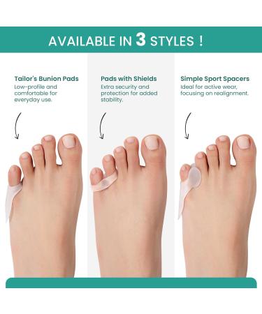 Welnove Bunion Corrector Pads - 8 Pack Pinky Toe Protectors Gel Cushions & Spacers for Foot Pain Relief for Men & Women - Buy Online on GoSupps.com