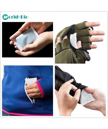 World-BIO Hand Warmers 20 Pairs - Long Lasting, Natural, Odorless, Air Activated Heat Pad for 10 Pairs Foot Warmer & 30 Packs Body Warmers with Adhesive Backing - 8 Hours of Safe Warmth - Buy Online on GoSupps.com