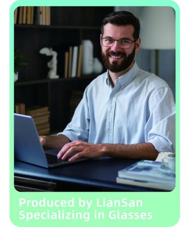 LianSan 2-Pack Bifocal Reading Glasses for Men & Women - Stylish Metal Frame Blue Light Blocking 2.0x Magnification (Black & Grey) - Perfect for Computer Use - Buy Online on GoSupps.com