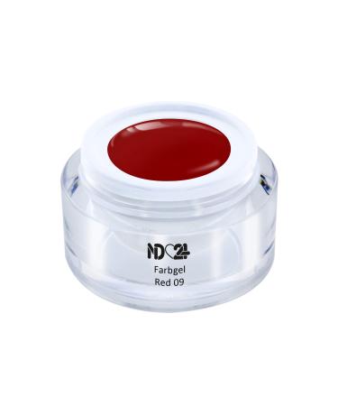 Uv Led Color Gel - Gel Red 09 - Color - Studio Quality - Made in Germany - 5ml