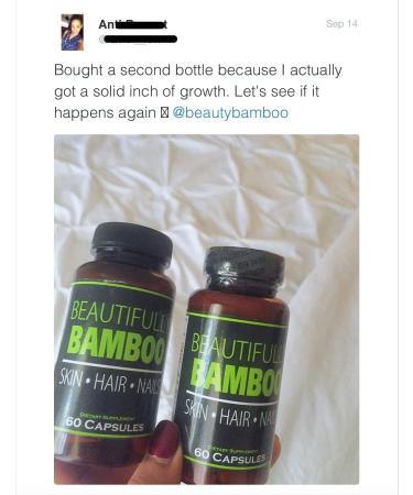 Beautifully Bamboo Ultra Vitamin for Skin, Hair, and Nail Growth - 60 Capsules with Biotin, Bamboo Silica, Amino Acids & More - Buy Online on GoSupps.com