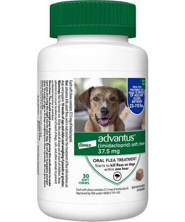 Advantus 30-Count Chewable Flea Treatment for Large Dogs (23-110 lbs) - 37.5mg - Buy Online on GoSupps.com