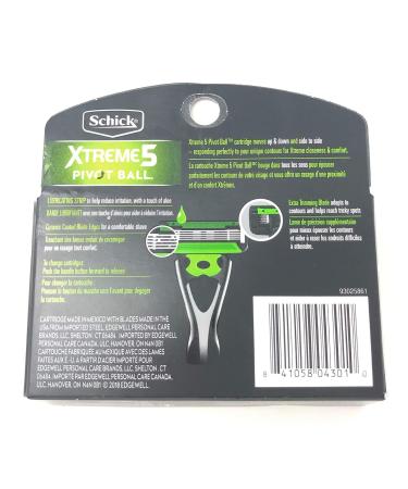Schick Xtreme 5 PivotBall Men's Razor Refills - 4 Count (Pack of 2) | International Shipping Available - Buy Online on GoSupps.com