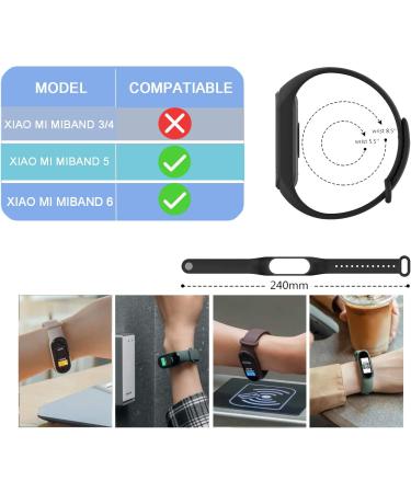 PIXESTT 20 PCS Straps for Mi Band 6/Mi Band 5 - Anti-Lost Silicone Wristband for Xiaomi Mi Band 5/Amazfit Band 5 - Buy Online on GoSupps.com