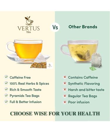 Vertus Tea IMMUNITY | Green Tea 25 Tea Bag | Herbal Tea with Green Tea Turmeric Ginger Pepper | Immunity Booster with the Goodness of Ayurvedic Herbs | Kangra Tea - Buy Online on GoSupps.com