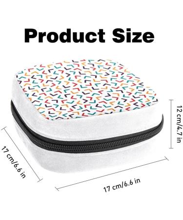 Colorful Lines Cartoon Art Sanitary Napkin Storage Bag - Period & Tampon Makeup Pad Pouch - Color2737 - Buy Online on GoSupps.com