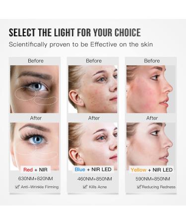 IBORRIA Red Light Therapy for Face Led Face Mask Light Therapy Infrared Red Light Therapy Mask Advanced Anti-Aging Wrinkle Acne Removal Skin Care Device for All Skin Types at Home (White) - Buy Online on GoSupps.com