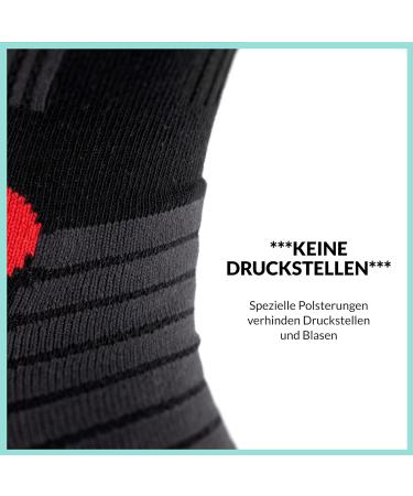 Buy FOOTNOTE 3 Pairs Padded Hiking Socks for Men & Women - No Elastic Waistband Black (Sizes 39-42) | Comfortable Work & Sports Socks - International Shipping Available - Buy Online on GoSupps.com