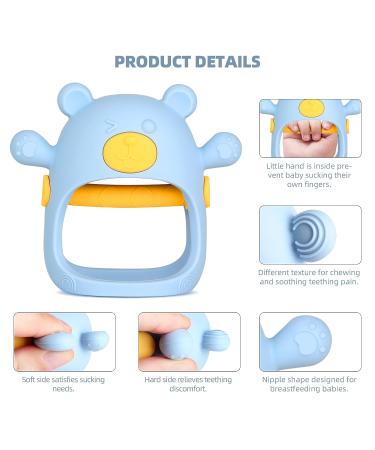 Chuya Teething Toys for Babies 3-12 Months | BPA-Free Silicone Baby Teethers | Dust-Proof & Easy to Clean | Chew Toy for Infants & Toddlers | No Drop Design | 2 Pack (Blue & Pink) - Buy Online on GoSupps.com