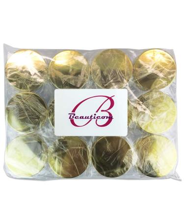 Buy Beauticom 30g Double Wall Clear Plastic Leak Proof Jars - 12 Metallic Gold Jars for Creams Lotions Makeup & More | International Shipping Available - Buy Online on GoSupps.com