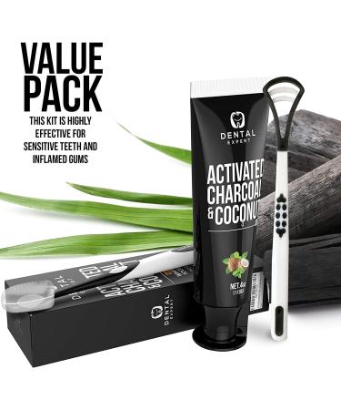2 Pack Dental Expert Activated Charcoal Teeth Whitening Toothpaste - Natural Whitening Formula - Buy Online on GoSupps.com
