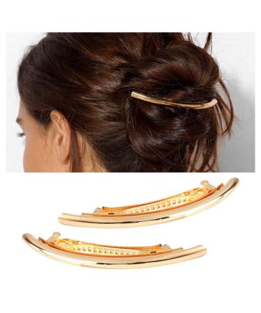 Inilbran Boho Bar Hair Barrettes Vintage Hair Clip Barrettes Geometric Hairclip Hair Barrettes Metal Tube Bar Head Clips French Headwear Decorative Hair Accessories for Women and Girls Headdress