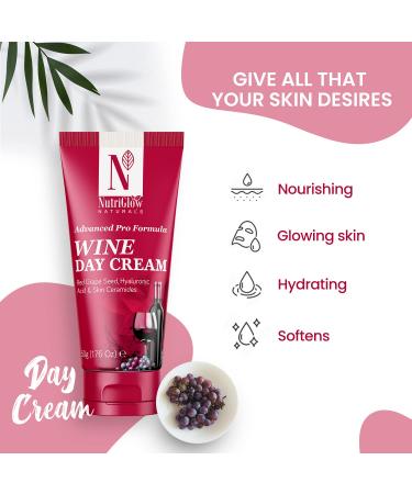 NUTRIGLOW NATURAL S Advanced Pro Formula Wine Day Cream - Brightening & Glowing Skin (50 g) - International Shipping - Buy Online on GoSupps.com