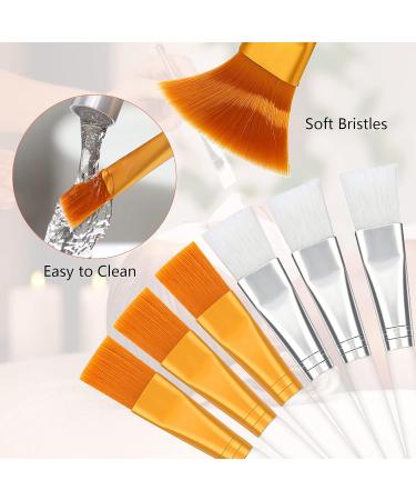 20 Soft Face Mask Brushes with Clear Plastic Handle - Ideal for Face & Eye Masks - Perfect for Mud Masks - Buy Online on GoSupps.com