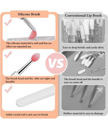 WLLHYF Silicone Lip Brush Set - Professional Makeup Applicators for Lips, Eyebrows, and Eyeshadows (6 PCS) - Buy Online on GoSupps.com