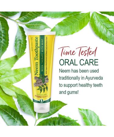 Organix South TheraNeem Naturals Neem Toothpaste with Mint - 4.23 oz | Natural Oral Care - Buy Online on GoSupps.com