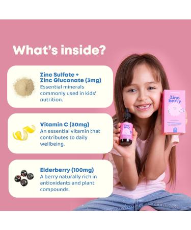 JoySpring ZincBerry - Kids Zinc & Vitamin Supplement (2 fl oz) Immune Support Drops with Elderberry Flavor for Kids 3-16+ Years 2 Fl Oz (Pack of 1) - Buy Online on GoSupps.com