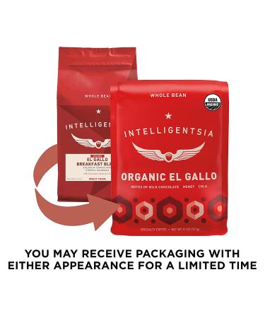 Intelligentsia Coffee Organic El Gallo Light Roast Whole Bean 11oz - Milk Chocolate, Honey, Cola Notes - Buy Online on GoSupps.com