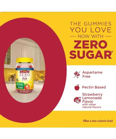 Nature Made Zero Sugar Multivitamin Gummies Mens & Womens Multivitamins Daily Nutritional Support Vitamin and Mineral Supplement Aspartame Free 90 Gummies 45 Day Supply - Buy Online on GoSupps.com