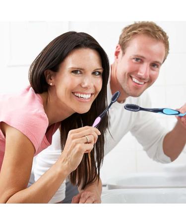 Soft Bristle Manual Toothbrush | 1/2 PC Coal Toothbrush for Adults | Safe Tooth Cleaning & Mouth Care Accessories - Buy Online on GoSupps.com