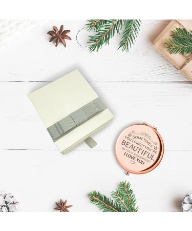 Compact Makeup Mirror - Rose Gold | Gifts for Women-Birthday, Valentine's Day, Christmas, Mother's Day, Graduation | Ideal Gift for Mom, Wife, Sister, Friend, Classmate - Buy Online on GoSupps.com