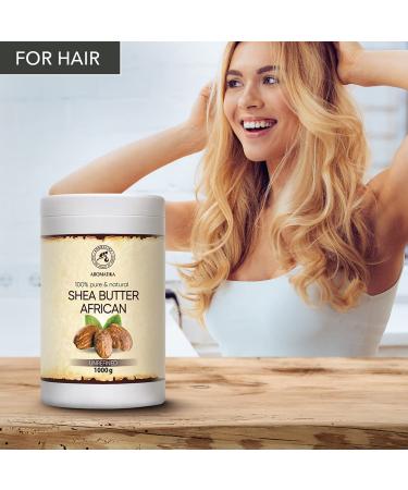 Premium Cold-Pressed African Shea Butter 1000g - Pure Karit Body Butter for Face Body and Hair Care - Intensive Moisturizer - Buy Online on GoSupps.com