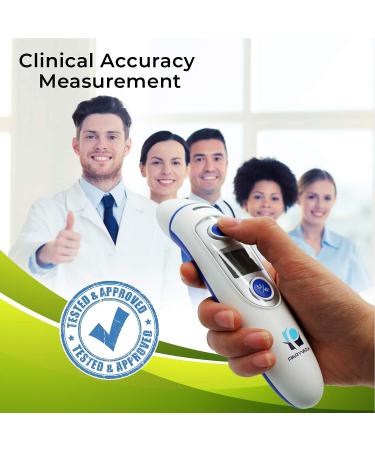 Paryvara Digital Forehead and Ear Thermometer - Instant Readings for Baby, Infant, Toddler, and Adults - FDA Approved - Blue - Buy Online on GoSupps.com