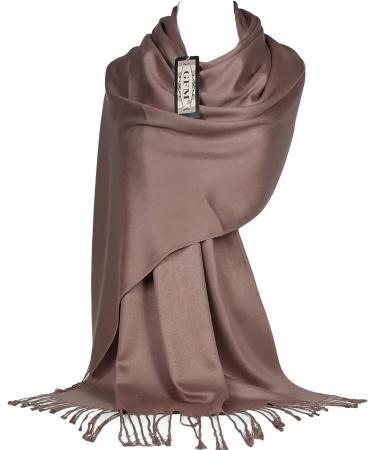 GFM Smooth Shiny Pashmina Style Scarf in Cadbury Brown - L9 - Buy Online on GoSupps.com