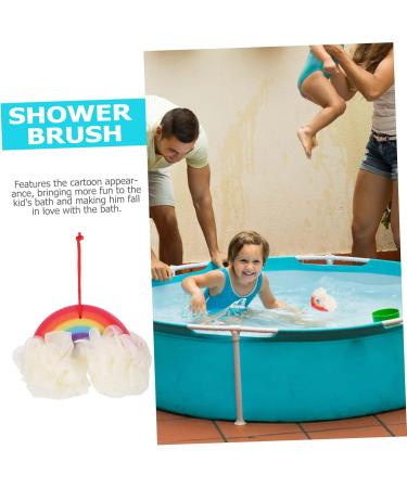 MERRYHAPY 1pc Rainbow Bath Ball Soft Bath Sponges Newborn Bath Shower Exfoliating Sponge Bath Loofah Sponge Tub for Newborn Bath Scrubber Absorbent Sponge Dog Treat Jar Shower Pouf - Buy Online on GoSupps.com