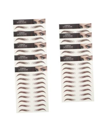 NOLITOY 9 sheets Sticker Stickers Artificial Hairlike Transfer Tools Shaping Hair- Tattoos Women Proof D