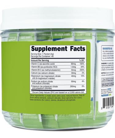 Nutricost Electrolytes Complex - Green Apple Flavor - 40 Stickpacks for Advanced Hydration - Buy Online on GoSupps.com