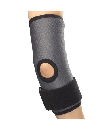 Champion Elbow Brace Adjustable Compression Support Strap Airmesh Fabric Grey X-Large