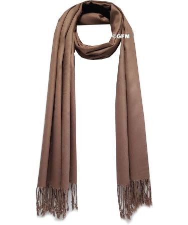 GFM Smooth Shiny Pashmina Style Scarf in Cadbury Brown - L9 - Buy Online on GoSupps.com