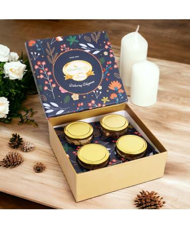 Ghasitaram Gifts Jaiccha Lohri Sweets Gachak hampers Lohri 4 jar Box of revadi til Almonds chikki and Peanuts - Buy Online on GoSupps.com