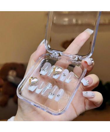 FEIlei Nail Art Organizer Thicken Texture Good Sealing Finished Fake Nail Packing Box Black - Buy Online on GoSupps.com