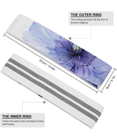 Buy Purple Flowers Printed Resistance Bands | Elastic Leg & Fitness Bands for Effective Workouts International Shipping Available - Buy Online on GoSupps.com