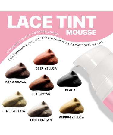 Immetee Lace Tint Mousse for Wigs - Quick Dry No Residue Lace Melting Foam Perfect Skin Tone Match - 150ML/5.07FL OZ (Black - Buy Online on GoSupps.com