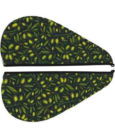 Hair Towel Wrap - Quick Drying Towel Turban with Button | Olive Green Hair Drying Towel - Buy Online on GoSupps.com