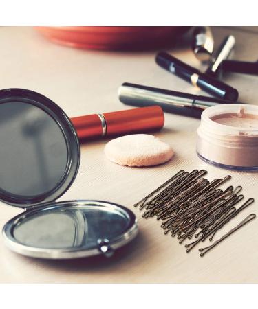 Bobby Pins Hair Clips Set with Clear Storage Box - 240 Pieces (Brown) | Hair Styling Pins for Women Girls - Buy Online on GoSupps.com