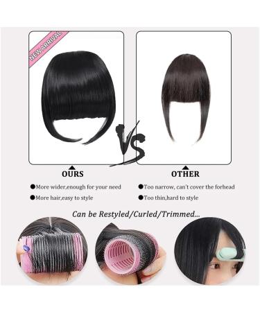 Bangs Bangs Hair Extension Clip in Bangs Synthetic Flat Bang with Temples 6 Inches Front Face Bangs for Women Girls Daily Bangs Hair Clip(M4) 6inches M4 - Buy Online on GoSupps.com