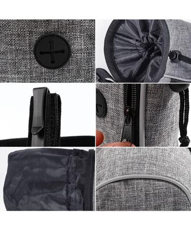 Nuoshen Pet Treat Bag - Adjustable Waistband Dog Training Pouch for Travel & Outdoor Use (Light-gray) - Buy Online on GoSupps.com