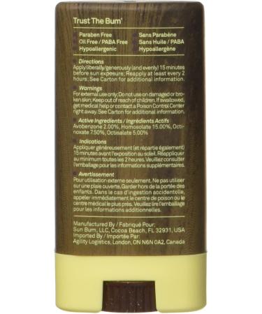 Sun Bum Premium Sunscreen Face Stick SPF 30 Broad Spectrum UVA/UVB Protection Paraben Free Gluten Free Oil Free 13 g (Pack of 1) & Sunscreen Lip Balm Coconut Spf 30 Coconut 4.25G Face Stick + Lip Balm Coconut - Buy Online on GoSupps.com