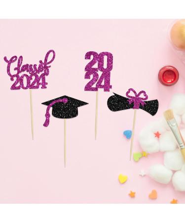 36 Pack Graduation Cupcake Toppers 2024 Glitter Class Of 2024 Cupcake Toppers 2024 Cupcake Toppers Graduation Cupcake Picks Graduation 2024 for Graduation Party Decorations 2024 Purple - Buy Online on GoSupps.com