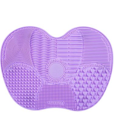 Silicone Makeup Brush Cleaning Mat (Purple) - Buy Online on GoSupps.com