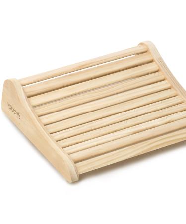 Valuents sauna headrest made of wood - ergonomic - sauna accessories from nature pine wood - solid & untreated +plus: sauna hat 1 x headrest pine (nature) - Buy Online on GoSupps.com