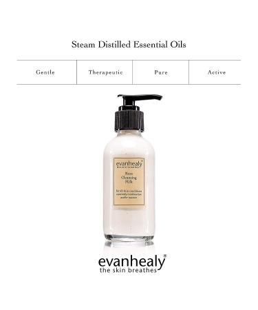 evanhealy Rose Cleansing Milk - Gentle Facial Cleanser with Natural Hydrosols & Essential Oils for All Skin Types - Buy Online on GoSupps.com