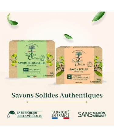 LE PETIT OLIVIER - Solid Marseille Soap with Olive Oil - 72% Vegetable Oil - Traditional Manufacturing - Without Par - Buy Online on GoSupps.com
