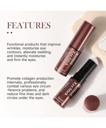 AKARY Skincare Retinol Eye Stick - Hydrating Cooling Balm for Dark Circles, Puffiness, Fine Lines, Bags - Skin Tightening Cream for Men & Women - 0.24oz - Buy Online on GoSupps.com