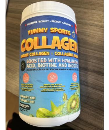 Yummy Sports Marine Collagen Powder - Marine Collagen Supplement Powder for Hair Nail Skin and Joint Health - Collagen Marine Powder for Men Women - 435G 30 Servings - Star Fruit Kiwi - Buy Online on GoSupps.com