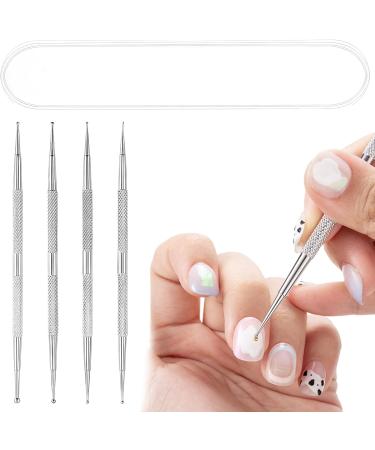 Dotting Tools 4 Pcs Professional Ball End Nail Art Tools Nail Art Pens Stainless Steel Dotting Pen Tool Nail Art Kit Rhinestone Picker Tool Pottery Tools Polymer Clay Tools(silver) - Buy Online on GoSupps.com